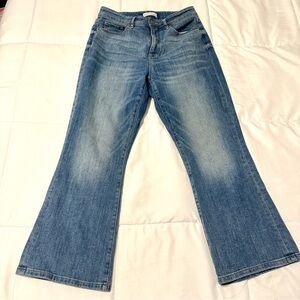 LOFT Women's Blue Flared Wide-Leg Jeans • 27/4 • 25” inseam